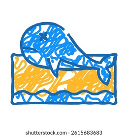 fish death doodle icon sketch vector. fish death sign. isolated symbol illustration