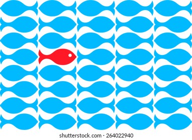 Fish decoration - vector graphics