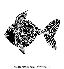  Fish with decorative ornament.