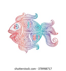 Fish. Decorative style.