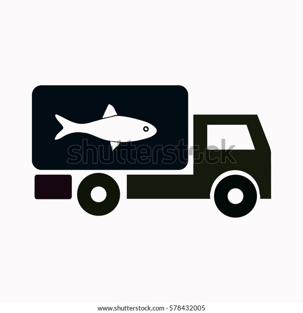 Fish delivery  icon.\
Vector design.