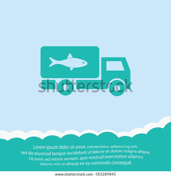 Fish delivery  icon.\
Vector design.