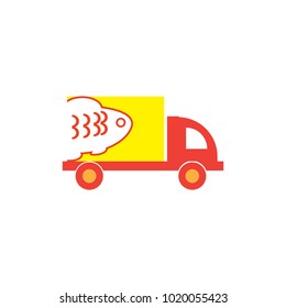 Fish Delivery Logo Icon Design