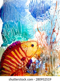 fish in the depths of the sea