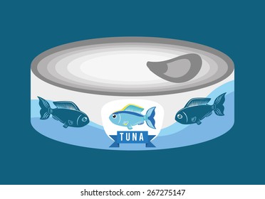 Fish design over blue background, vector illustration.