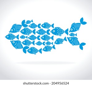 Fish design over white background, vector illustration