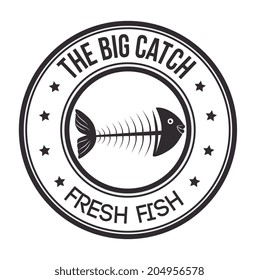 Fish design over white background, vector illustration