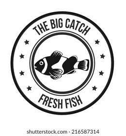 Fish design over white background, vector illustration
