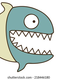 Fish design over white background, vector illustration