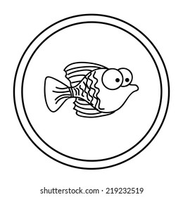 Fish design over white background, vector illustration