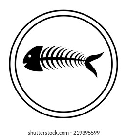 Fish design over white background, vector illustration