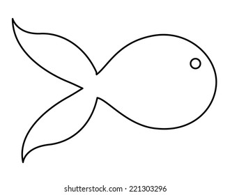 Fish design over white background, vector illustration
