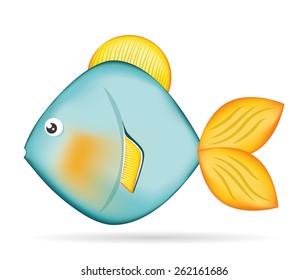 Fish design over white background, vector illustration.