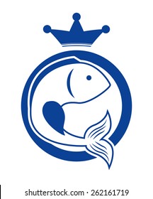 Fish design over white background, vector illustration.