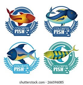 Fish design over white background, vector illustration