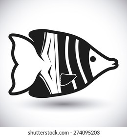 Fish design over white background, vector illustration.