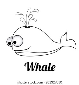 Fish design over white background, vector illustration