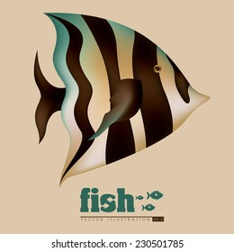 Fish design over white background,vector illustration