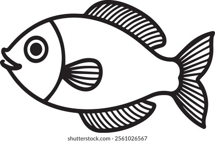 Fish design template vector illustration