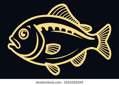 Fish design template vector illustration