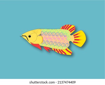 Fish design in water nature