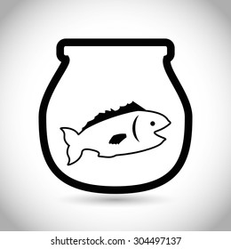 Fish digital design, vector illustration 10 eps graphic