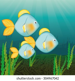 Fish digital design, vector illustration 10 eps graphic