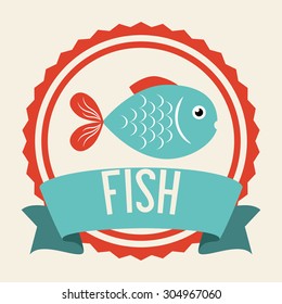 Fish digital design, vector illustration 10 eps graphic