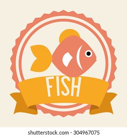 Fish digital design, vector illustration 10 eps graphic