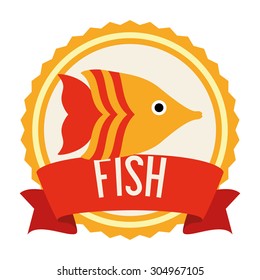 Fish digital design, vector illustration 10 eps graphic