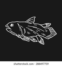 fish dinosaur doodle