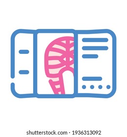 fish dish airline food color icon vector. fish dish airline food sign. isolated symbol illustration