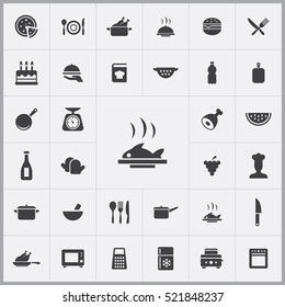 fish dish icon. cooking icons universal set 