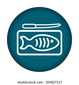 Fish dish icon. Vector eps 10.