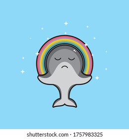 Fish or dolphin character for your design needs