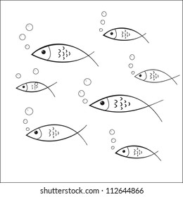 Fish Doodle Decal