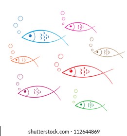 Fish Doodle Decal