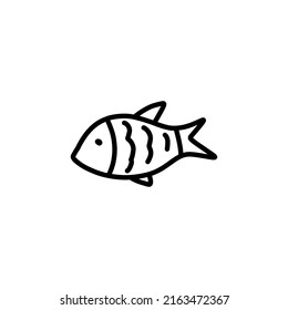 Fish Doodle Illustration Black Outline Vector Stock Vector (Royalty ...