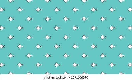 Fish doodle symbol vector. Fish pattern wallpaper.