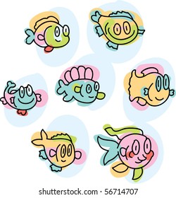 fish doodles