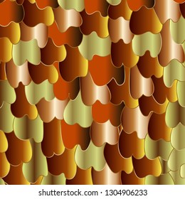 Fish or dragon scales in the style of children's drawing - abstract background, vector illustration.