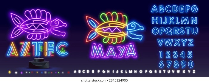 Fish drawing from the codex Magliabechiano, traditional manta ornament isolated icon. Vector aztec religion symbol, water monster with mayan mythology pattern.