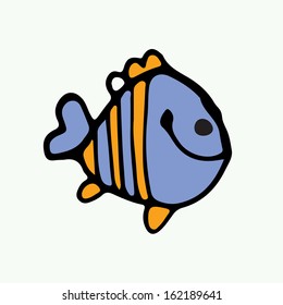 Fish drawing icon.