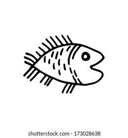 Fish drawing icon.