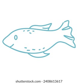 fish drawing printable coloring page