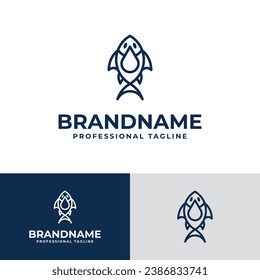Fish Drop Logo, suitable for any business related to Fish and Drop.