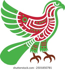 Fish Eagle with Burundi flag color