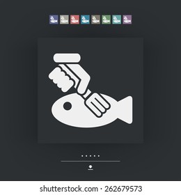 Fish eating icon