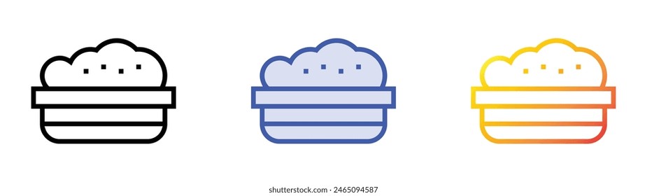 fish eggs icon. Linear, Blue Fill and Gradient Style Design Isolated On White Background