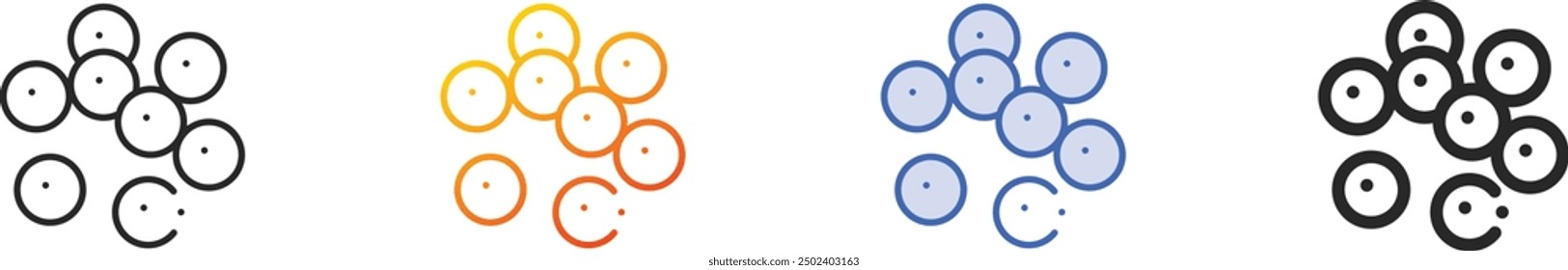fish eggs icon.Thin Linear, Gradient, Blue Stroke and bold Style Design Isolated On White Background